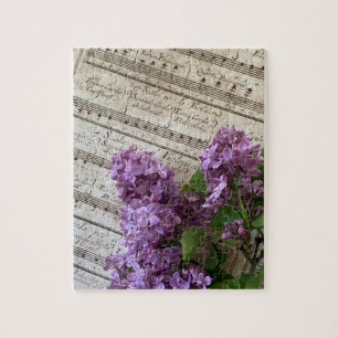 Puzzle Lilacs en partituras antiguas