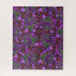 Puzzle Lilacs púrpura y símbolos del estado de Ladybugs N