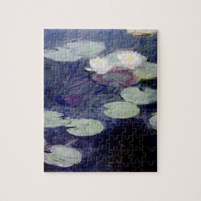Puzzle Lilies de agua rosada: 1897-99 de Monet (Vertical)