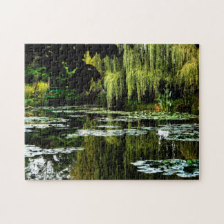 Puzzle Lily Pond de Monet con Willows, Giverny, Francia