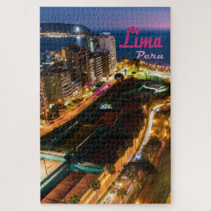 Puzzle Lima Peru Capital Pacific Coast City Lights Night