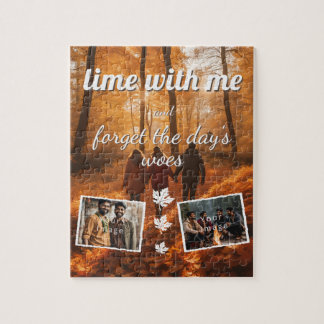 Puzzle lime with me, forget the day's woes Foto Vorlag