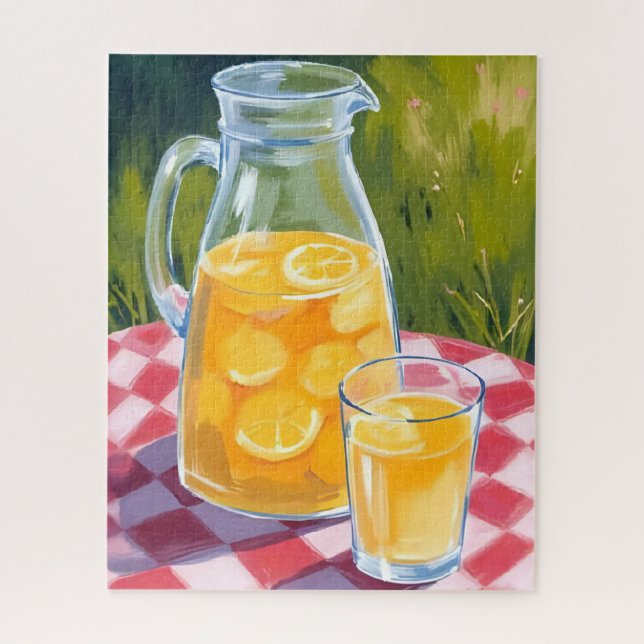 Puzzle Limonada Picnic | Limones Frutas Pintadas (Vertical)