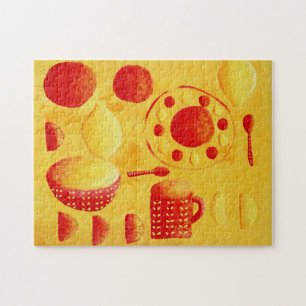 Puzzle Limones y Naranjas con Cuencos Pintura