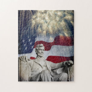 Puzzle Lincoln and Fireworks