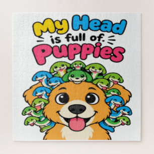 Puzzle Linda Medusa Cachorro Perro Mitológico Divertido M