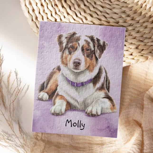 Puzzle Lindo Australian Shepherd Personalizado (Subido por el creador)