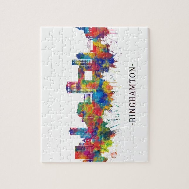 Puzzle Línea aérea de Binghamton Nueva York (Vertical)