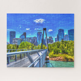 Puzzle Línea aérea de Calgary City.