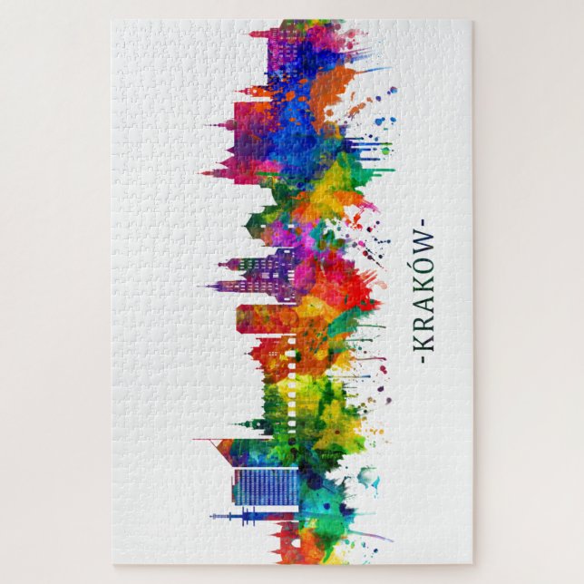Puzzle Línea aérea de Cracovia Polonia (Vertical)
