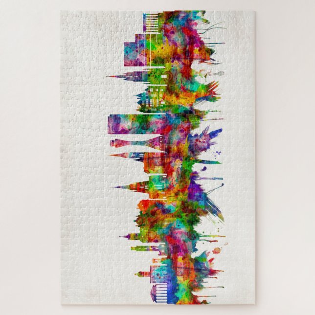 Puzzle Línea aérea de Edimburgo Escocia (Vertical)