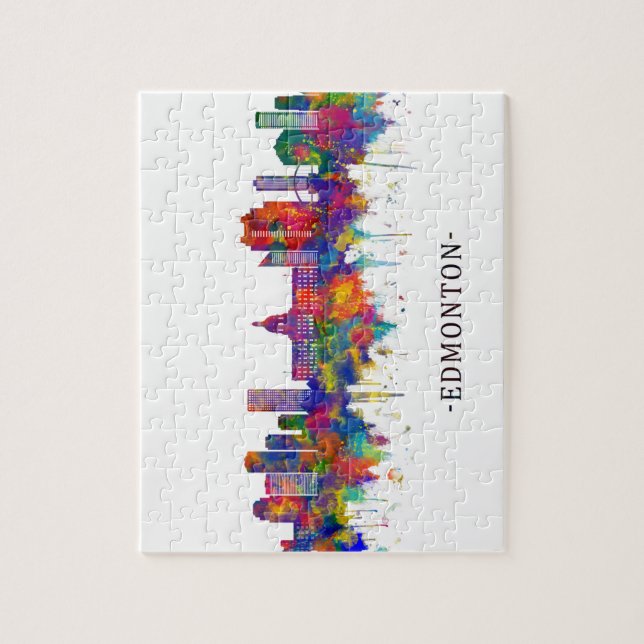 Puzzle Línea aérea de Edmonton Canada (Vertical)
