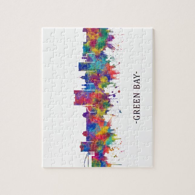 Puzzle Línea aérea de Green Bay Wisconsin (Vertical)