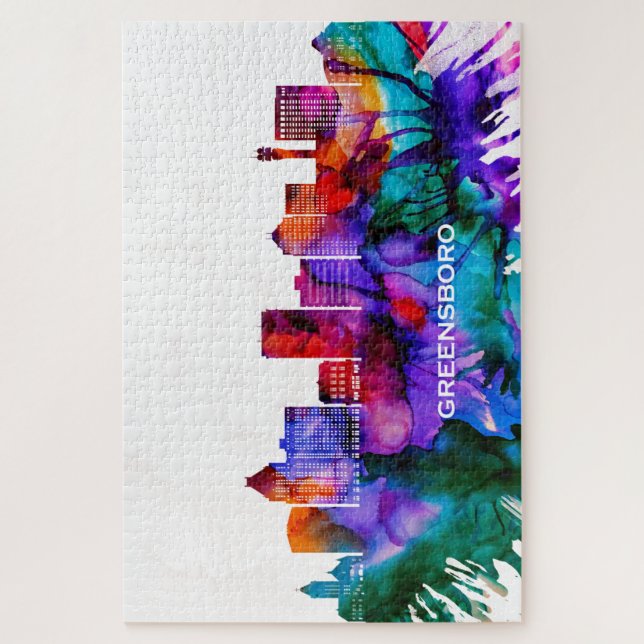 Puzzle Línea aérea de Greensboro (Vertical)