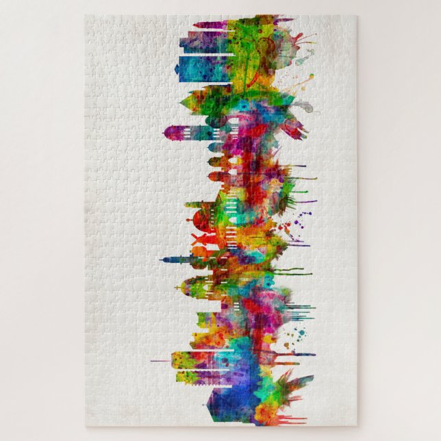 Puzzle Línea aérea de Jerusalén Israel (Vertical)