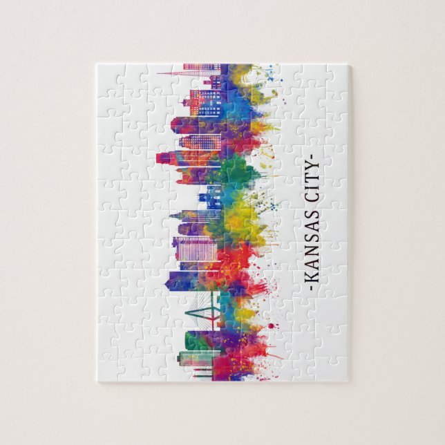 Puzzle Línea aérea de Kansas City Missouri (Vertical)