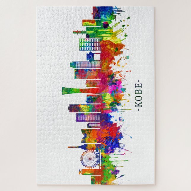 Puzzle Línea aérea de Kobe Japón (Vertical)