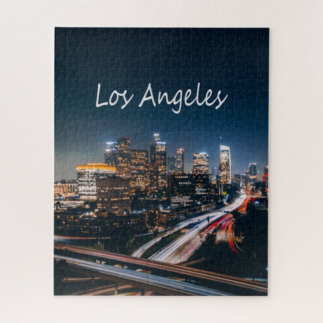 Puzzle Línea aérea de Los Angeles California City Skyline (Vertical)