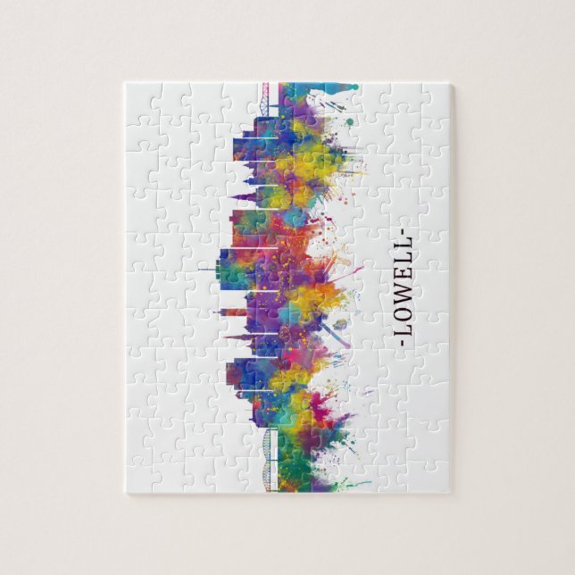 Puzzle Línea aérea de Lowell Massachusetts (Vertical)