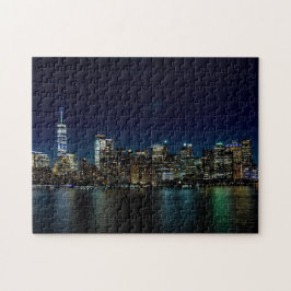 Puzzle Línea aérea de Nueva York en NIght | PERSONALIZADO