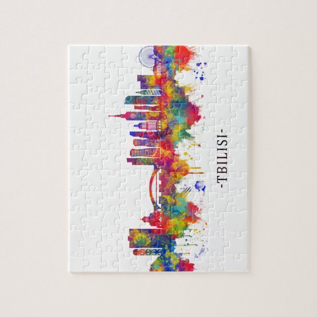 Puzzle Línea aérea de Tbilisi Georgia (Vertical)