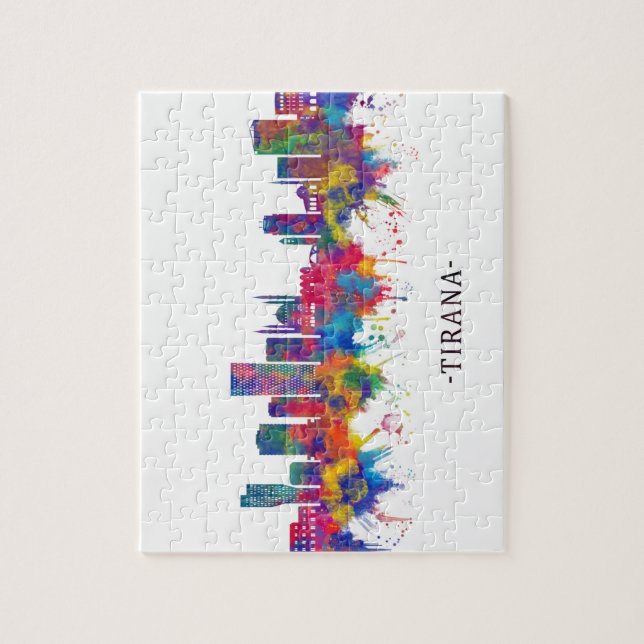 Puzzle Línea aérea de Tirana Albania (Vertical)