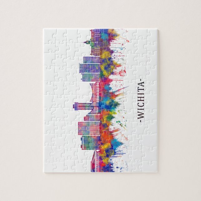 Puzzle Línea aérea de Wichita Kansas (Vertical)