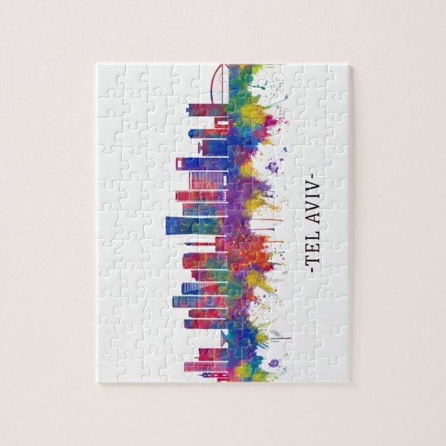 Puzzle Línea aérea israelí de Tel Aviv (Vertical)