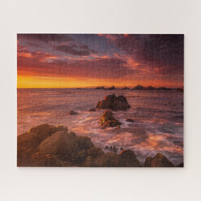 Puzzle Línea costera | Sunset Pacific Grove Carmel Califo (Horizontal)