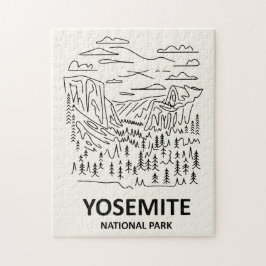 Puzzle Línea de arte del Parque Nacional Yosemite