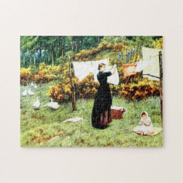 Puzzle Línea de ropa de Helen Allingham