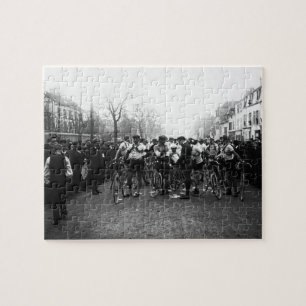 Puzzle Línea de salida del París-Roubaix de ciclismo fran