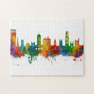 Puzzle Línea de Skyline de New Haven Connecticut