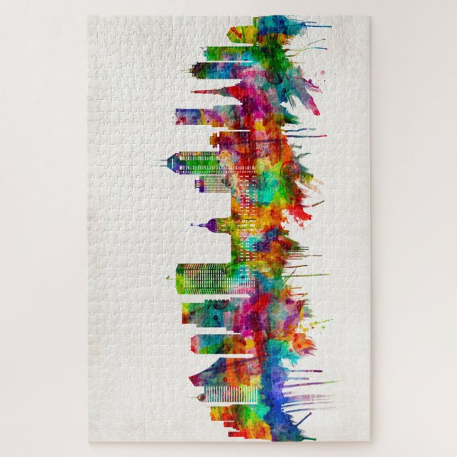 Puzzle Línea de Skyline Indiana (Vertical)