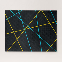 Puzzle Líneas amarillas, azules, frescas, modernas, urban