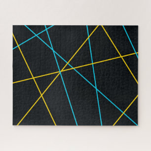Puzzle Líneas amarillas, azules, frescas, modernas, urban