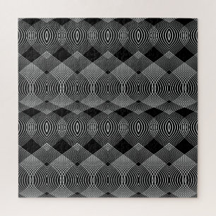 Puzzle Líneas monocromáticas: diseño abstracto texturizad
