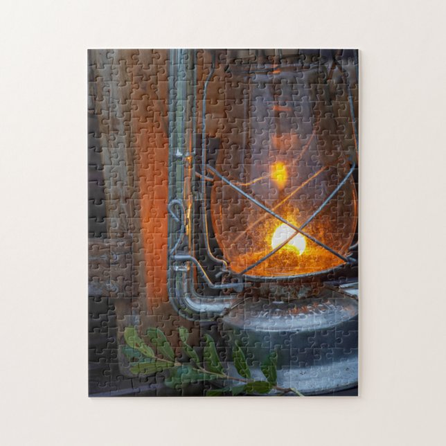 Puzzle Linterna en el campamento de las llanuras, Parque  (Vertical)