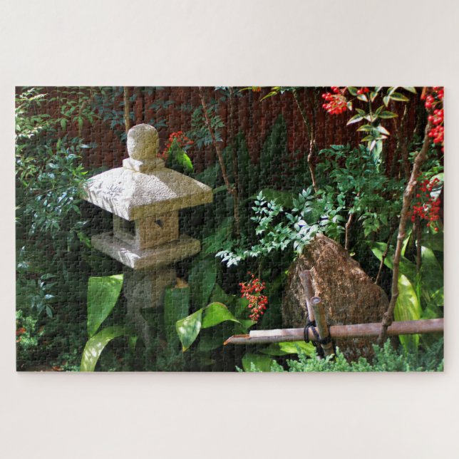 Puzzle Linterna japonesa de piedra y pañuelo de venado (Horizontal)
