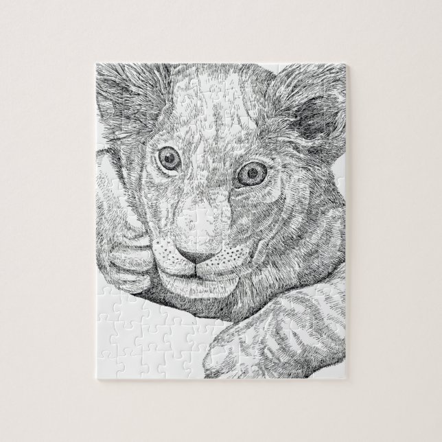 Puzzle Lion Cub (Vertical)