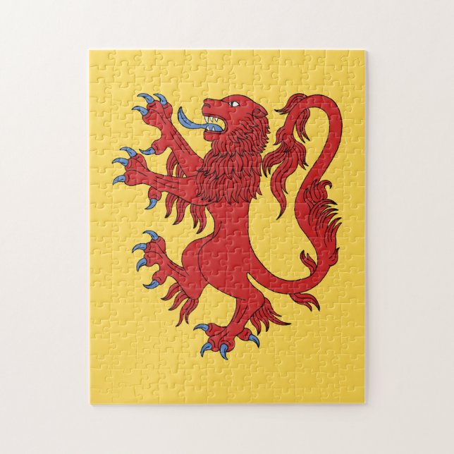 Puzzle Lion Rampant Gules (Vertical)