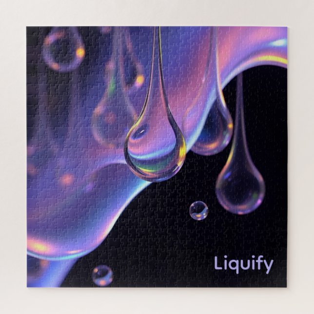 Puzzle Liquify - AI Fantasy Scifi Digital Art Print (Vertical)