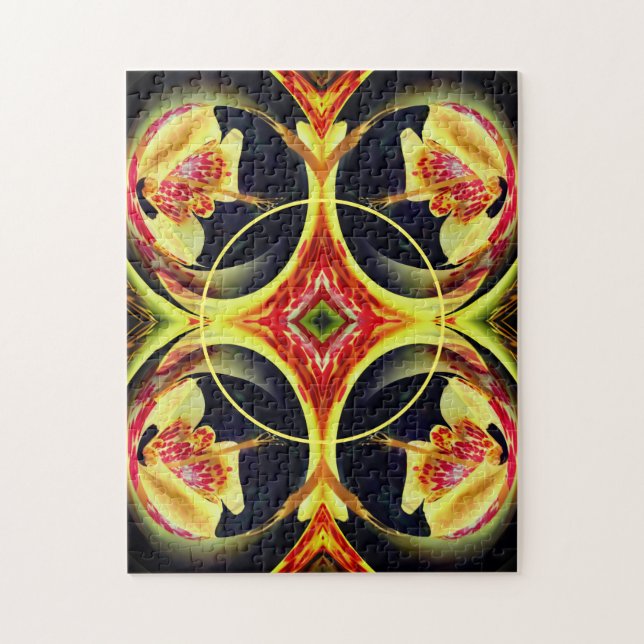 Puzzle Lirio Floral Abstract Frame Crea Tu Propia Foto (Vertical)