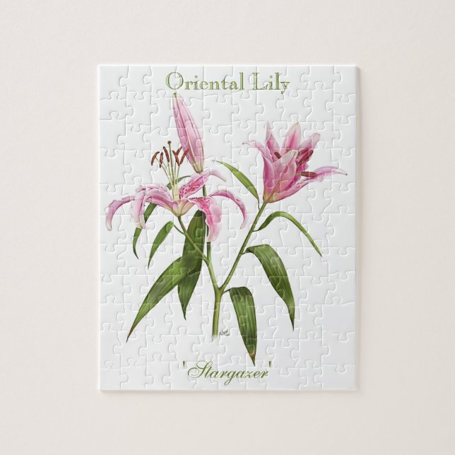 Puzzle Lirio Oriental - Stargazer (Vertical)