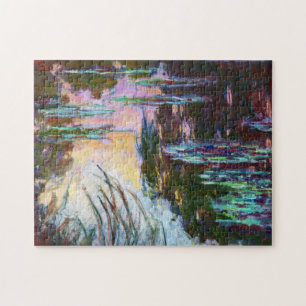 Puzzle Lirios de agua, sol poniente Claude Monet