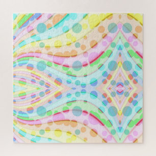 Puzzle Listones y Burbujas de Arcoíris Pastel