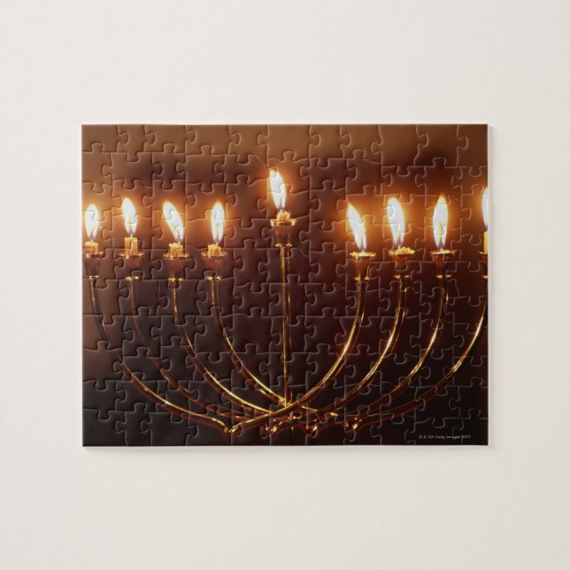 Puzzle Lit menorah, Israel (Horizontal)