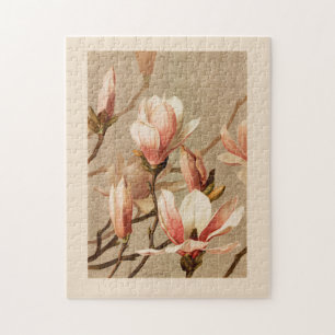 Puzzle Litografía de Magnolias Vintage