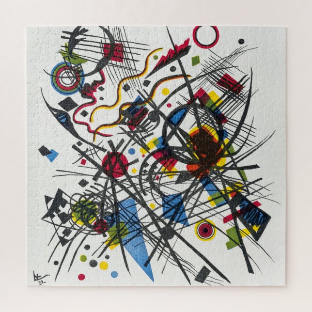 Puzzle Litografía de Vierte Bauhausmappe por Kandinsky (Vertical)