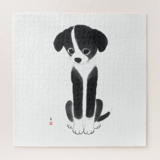 Puzzle Little Ink Pup – Edición del desafío blanco